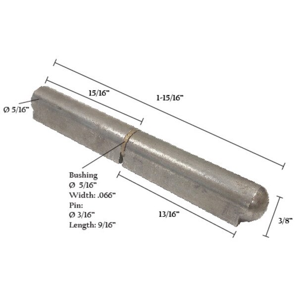 2"Bullet HingeStl Pin/Brass Spring Creek Products